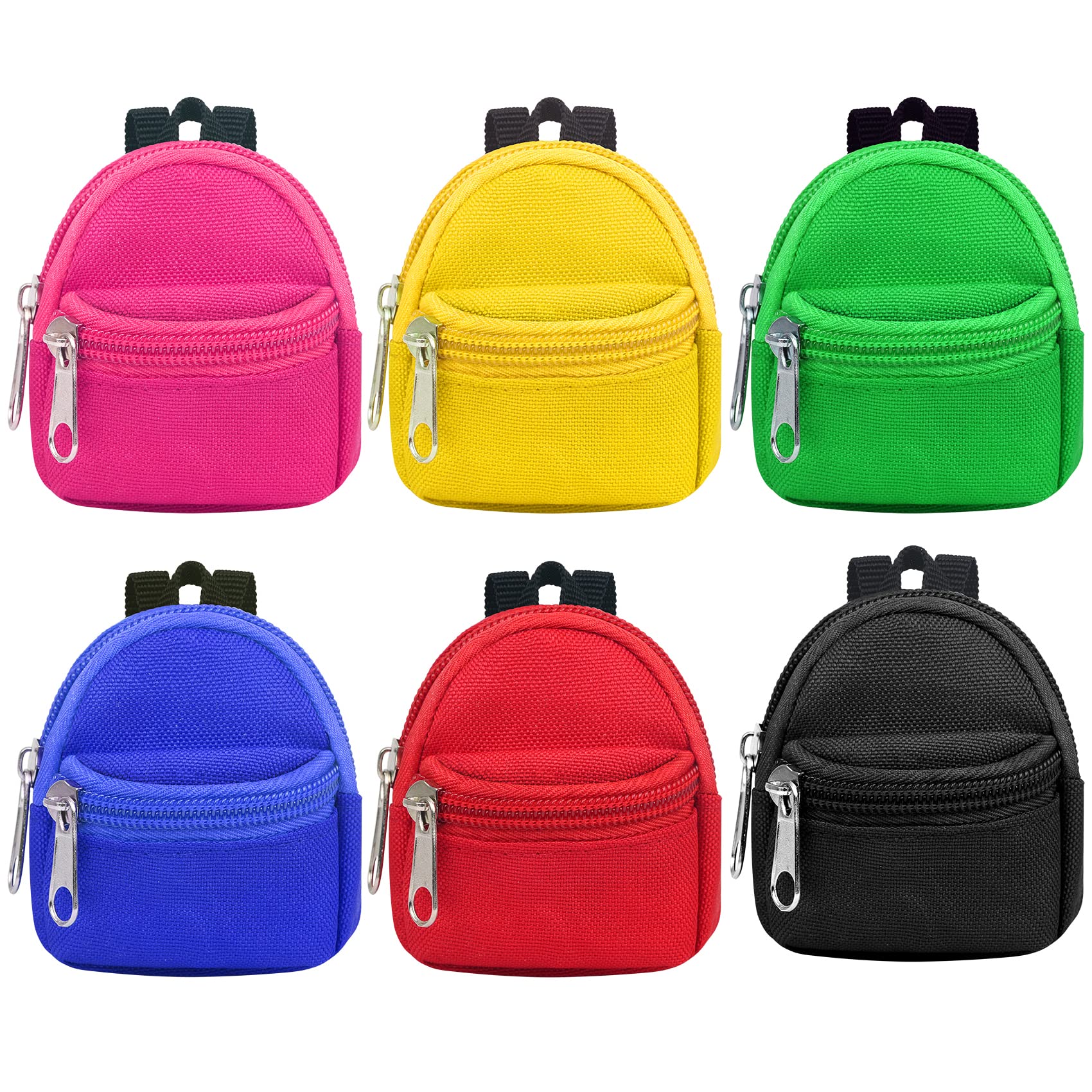 UNICORN ELEMENT 6pcs Doll Backpacks  Mini Zipper School Bags for Dolls  Cute Doll Bags School Supplies Backpack for Doll Accessories