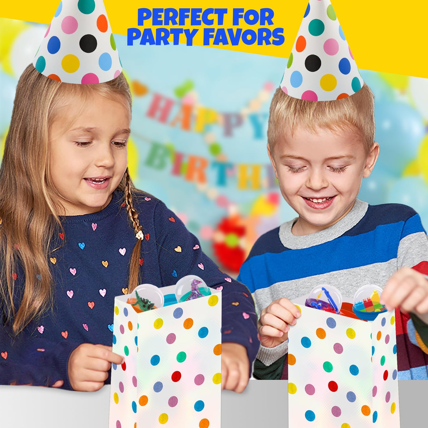 Vending Machine Capsules - Set of 75 - 2 Inch Gumball Machine Capsules for Mini Toys, Gifts, Jewelry, and Trinkets, Colorful Bir