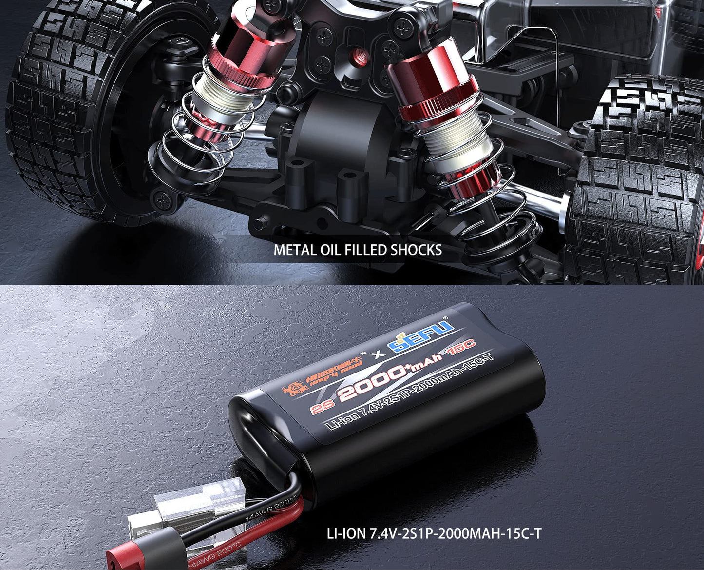 Fenamx 14302 Hyper 4WD Brushless RC Car - All-Road Drift Car, 1/14 Scale, High Speed, Plastic Construction, 2.4G Control,