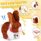 Stuffed Bunny Toys For Kids With Fruit And Vegetable Toys, Hopping Toy Rabbit That Wiggling Ears And Nose, Electronic Bunny Stuffed Animal, Perfect Birthdays, Christmas And Easter Gifts For Kids 3-7