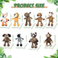 Zhanmai 18 Pieces Safari Stuffed Animals 9.9 Inch Cute Plush Jungle Toy Set Includes Tiger Lion Elephant Monkey Zebra Raccoon Rhino Giraffe Bulk For Zoo Theme Party