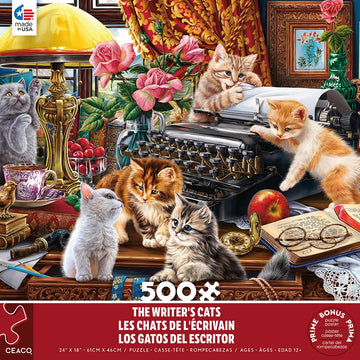 Ceaco - Paws Gone Wild - The Writer'S Cats - 550 Piece Jigsaw Puzzle