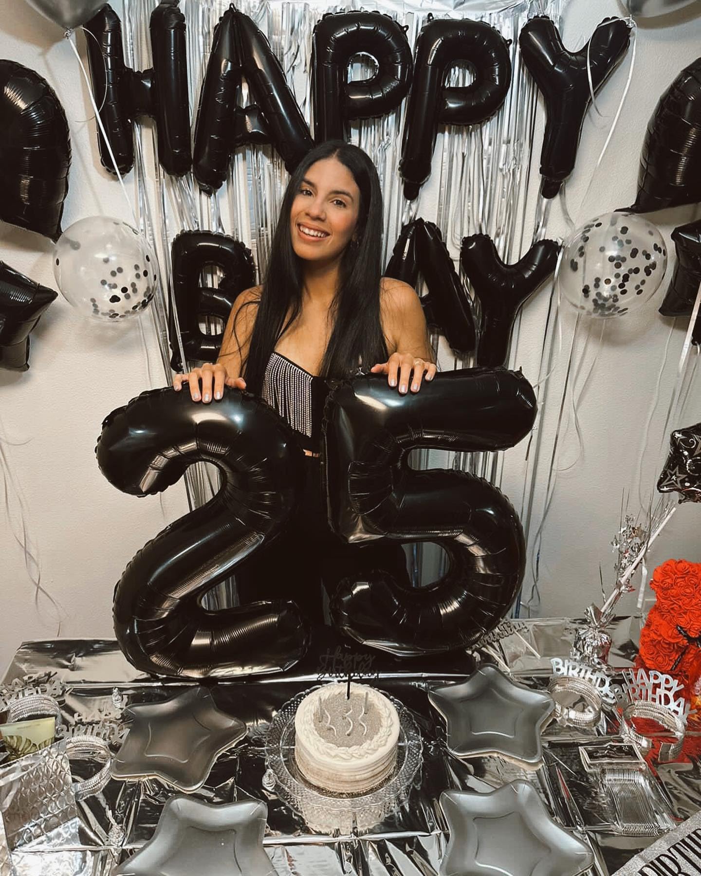5 Balloon, Black Number Balloon 40 Inch, Black And Black Party Supplies, 5Th Birthday Balloon Decorations, 5 Number Balloons, Nu