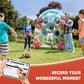 Funast Inflatable Football Target Toss Game - 6FT PVC Blue Indoor/Outdoor Fun for Kids, Party & Tailgate Activities
