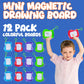 Bedwina Mini Magnetic Drawing Board For Kids - (Pack Of 12) Backpack Keychain Clip Drawing Boards, Erasable Doodle Sketch Writing Pad Boys & Girls, Birthday Kids Party Favors