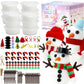 Rtisaeu 12 Pack Christmas Snowman Crafts for Kids, Build a Snowman Kit Indoor Decorations, DIY Snowman Kit Christmas Stocking St