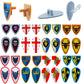MIUTRUE Medieval Knight  Pack Accessories Set Building Block Toy protective covering Helmet Shield Bow Arrow Designed for Mini Figures Gift for Kids Boys Grils Building Kits Toys