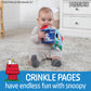 Kids Preferred Peanuts Snoopy Baby Stuff Fun Crinkle Book with On The Go Travel Clip Teether Soft Sensory Book for Babies & Todd