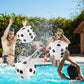 Prasacco Giant Dice - Jumbo Dice for Pool & Lawn Games  2 Pcs  30cm  White