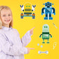 24 Sheets Make Your Own Robot Stickers Make A Face Stickers For Kids Toddlers With Robots Diy Craft Stickers Kids Party Favor Su