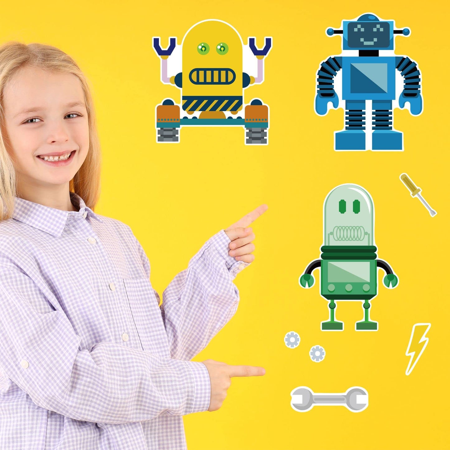 24 Sheets Make Your Own Robot Stickers Make A Face Stickers For Kids Toddlers With Robots Diy Craft Stickers Kids Party Favor Su