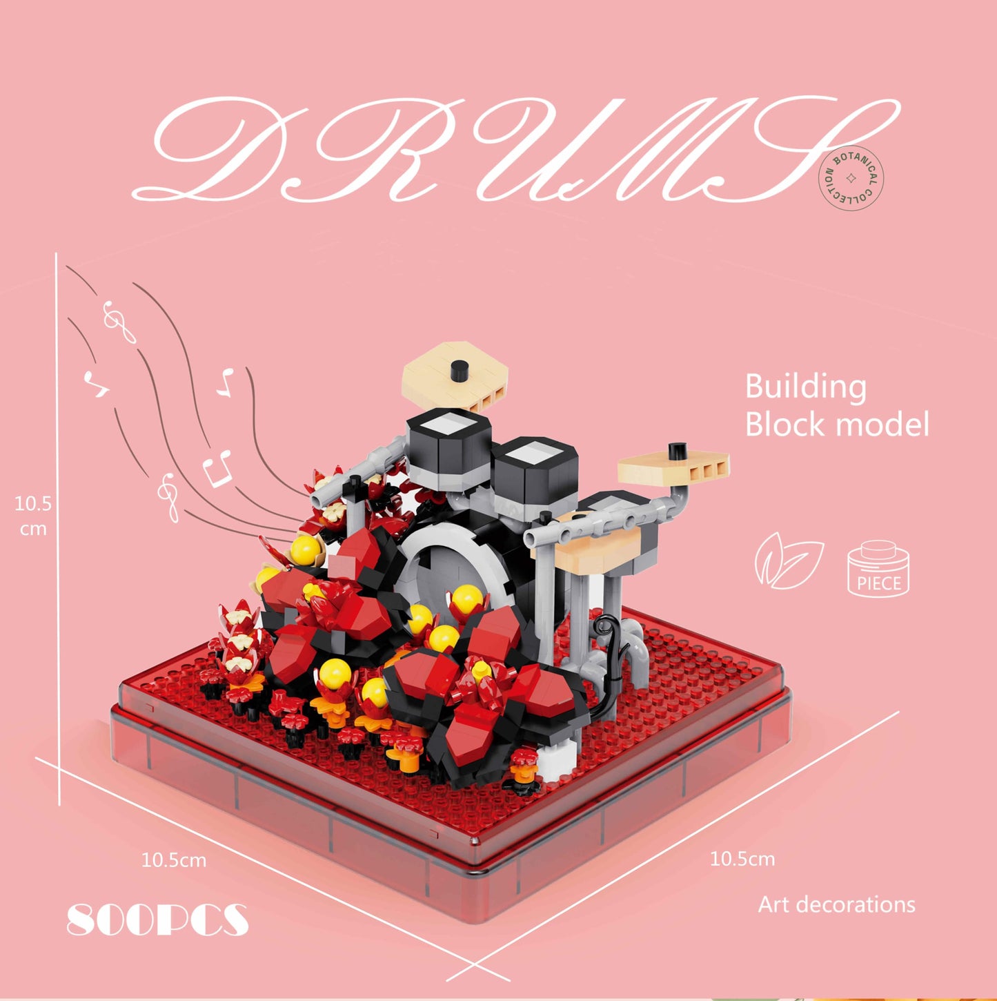 Musical Instruments Micro Blocks Building Sets,Classical Famous Building Block Set,1500 PCS for Adults and Kids,Guitar and Drum