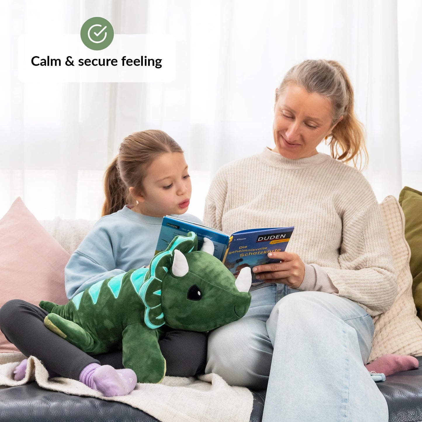 Odoxia Weighted Stuffed Animal For Anxiety | 5 Lbs | Calming & Comforting | Dinosaur Stuffed Animal | Weighted Plush Dino | For