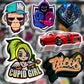 Vulgrco Personalized Custom Individually Die Cut Stickers Decals For Fun, Business, Weddings, Birthdays, Gifts Waterproof (Stand