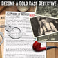 Unsolved Case Files Cold Case Murder Mystery Game | 14"x10.5"x0.7" | Multicolor | Model: Falcone | Paper Material