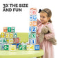 Bankers Box at Play Cardboard ABC/123 Building Learning Blocks  50 Pack  Larger 3x 3 Montessori Toy Blocks for Kids and Families