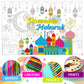 Naozinebi Ramadan Mubarak Coloring Poster For Kids Giant Coloring Poster Large Ramadan Kareem Coloring Tablecloth Jumbo Coloring