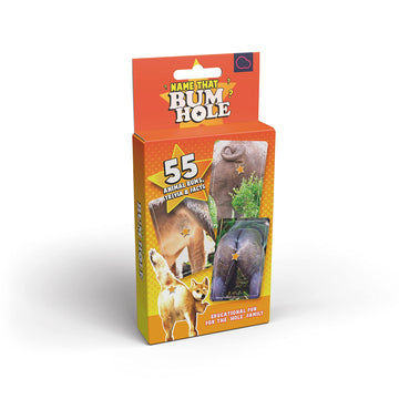 Name That Bumhole - Guess The Animals From Their Bumholes - Animal Trivia Game - 55 Flashcards 4.9''X3.2'' (12.5X8.1Cm)