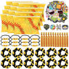 Yeyeplum 98 Pcs Softball Party Favors Include Softball Goodie Makeup Bags Bracelet Hair Bands Hair Ties Sticker for Sports Team 