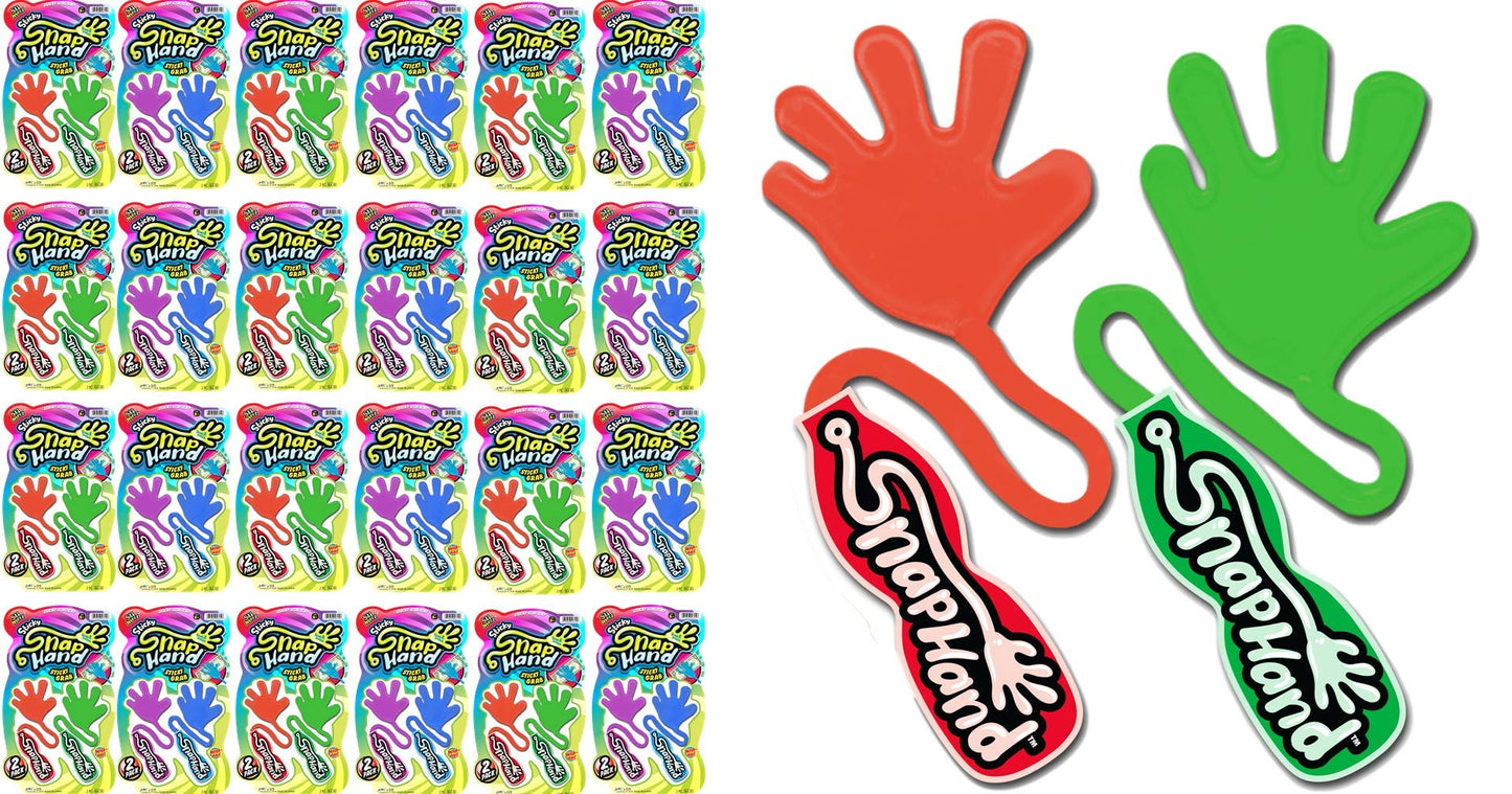 Stretchy Hands Slap Bulk Toys (48 Sticky) by JA-RU for Kids Party Favors, Easter, Treasure Box