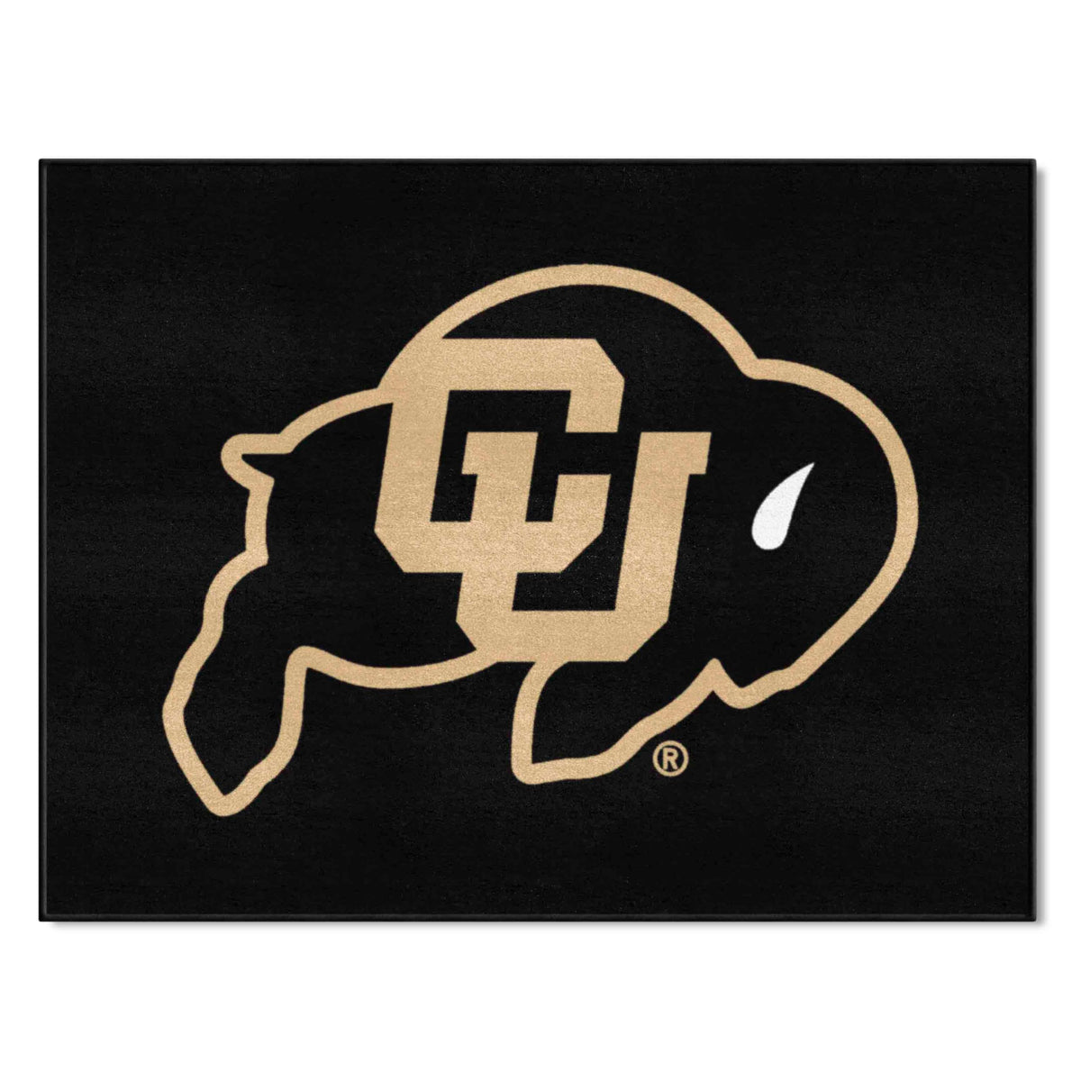 FANMATS 4094 University of Colorado All-Star Mat | Black | 33.75x42.5 | CU Buffalo Primary Logo