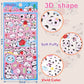 Shangrla Cute Puffy Panda Stickers For Kids Girls Kawaii 3D Tiny Pandas Squishies Stickers For Phone Case Stationery, Small Panda Gifts Party Favor Stuff For Party Supplies,4 Sheets.