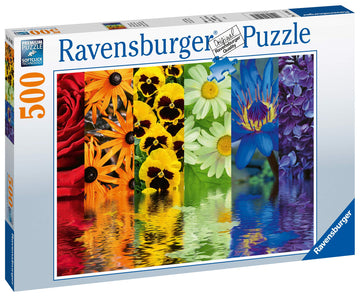 Ravensburger Floral Reflections 500-Piece Puzzle | enhanced Quality Material | Unique Piece Design | Anti-Glare Surface | Great Gift for Puzzlers