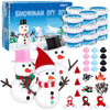 Aneco 12 Pack Christmas Snowman DIY Craft Build Snowman Craft Kit Christmas Decoration Air Dry Modeling Clay Winter Gift Game fo