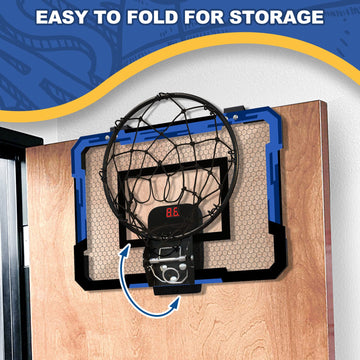 Qdragon Mini Basketball Hoop, Over The Door For Indoor, With 3 Balls/Inflator/Breakaway Rim, Toy Gifts For Kids And Adults