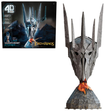 4D Build  Lord of The Rings Sauron Helmet 3D Model Kit 203 Pcs  Desk D?cor mature-themed Puzzles for LOTR Fantasy Book Fans  3D Puzzles for mature-themeds & Teens 12+