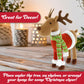 Reindeer Plush 12'' Christmas Pet Stuffed Doll - Cute Pet Deer Rudolph Toy With Coat And Scarf, Animal Decorations, Great Gifts