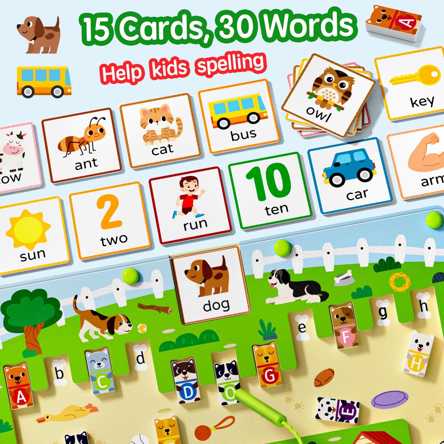 2 In 1 Magnetic Color And Number Maze Magnet Alphabet Counting Dog Puzzle Double Sided Board Fine Motor Skills Montessori Educat