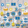 Tifeson Hanukkah Decorations Hanging Swirls  36 PCS Menorah Star of David Dreidel Ceiling Swirls for Chanukah Party, Happy Hanu