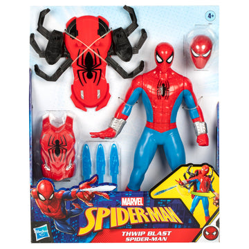 Marvel Spider-Man Thwip Blast Spider-Man Action Figure with Accessories  11-Inch-Scale Super Hero Toys for Kids Ages 4 and Up
