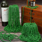 72 PCS Metallic Green Bead Necklaces, 33 Inch 7 mm Mardi Gras Beads Bulk Round Beaded Necklaces Costume Necklace for Mardi Gras