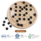 Offelec Wooden Solitaire Board Game With 33 Piece Black Glass Marbles Classic One Player Gameplay Strategy Puzzle Board Games Ki