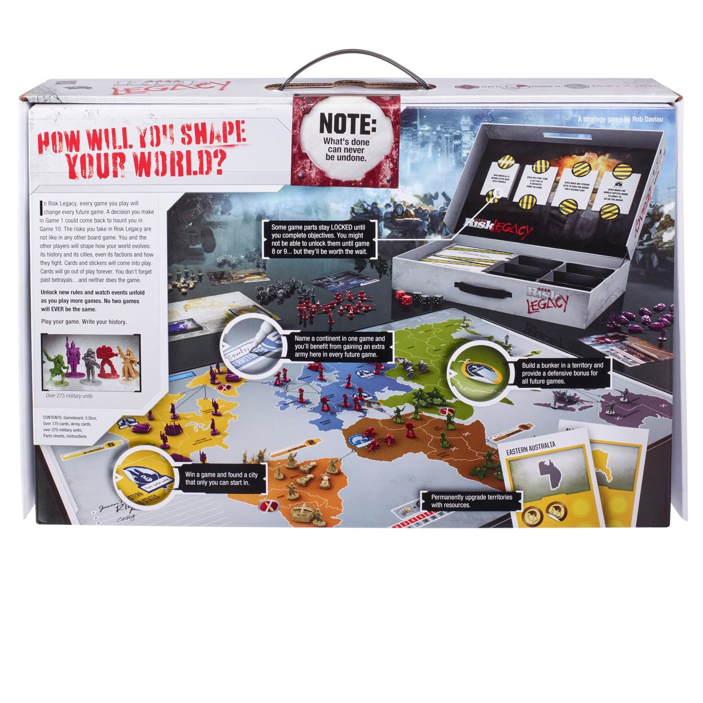 Hasbro Gaming Risk Legacy Strategy Board Game, Miniature Game for 3-5 Players, Multicolor, Ages 13+, Model F3156