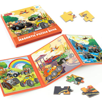 Synarry Magnetic Puzzles For Toddlers 3-5, 20 Pieces Travel Puzzles For Kids Ages 3-5, Car Airplane Road Trip Activities Magnet Games Toys For 3 4 5 6 Year Old Children Boys Girls Gifts