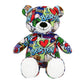 PLUSHOLOGY I Love Boston Graffiti Teddy Bear Eco Friendly Stuffed Animal; Cuddly Soft Velboa Plush Animal for Kids 3 Years Old to mature-themeds; Child-Safe Embroidered Face Details (10 Tall When Seated)