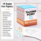 TALKING POINT CARDS Fun Conversation Card Game - 200 Hilarious Questions - Small - Mixed Material - Ideal for Parties and Family Reunions
