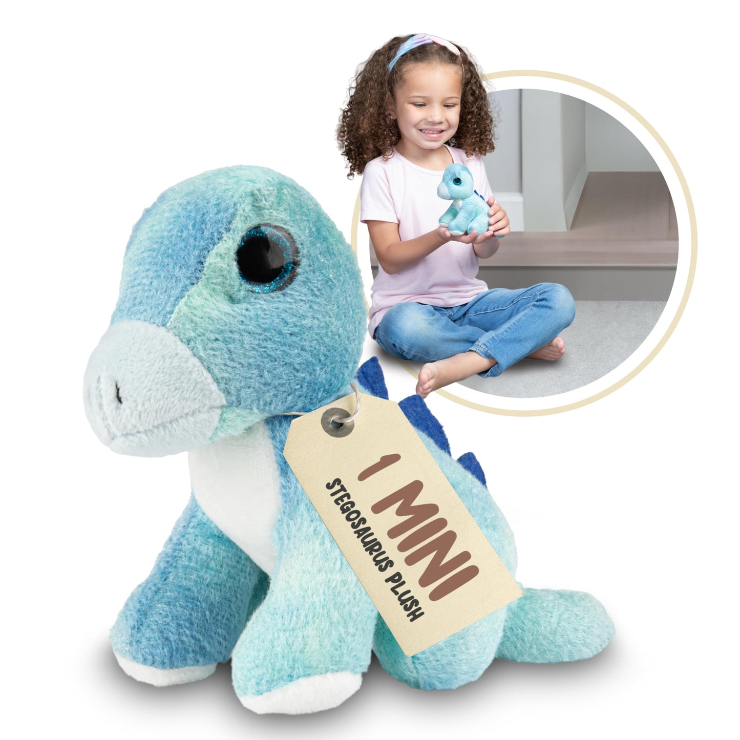 Forest & Twelfth Stuffed Stegosaurus, Single Mini Stuffed Animal Plush Toy For Kids, Dinosaur Party Favors And Goody Bags, Class