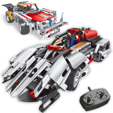 Stem Remote Control Car Building Toy Set For Kids 2 In 1 Snap Together Model Cars Kit To Build With 326 Pieces Cool Engineering Project Best Birthday Gifts For Boys Age 7-12 + Years Old