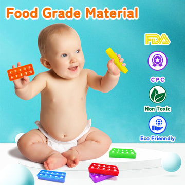 Anemeeoke Ten Frame Pop Board, Fidgets For Classroom, Quiet Sensory Toys Bubble Poppers, Pop For Counting Math, Focus Tools For