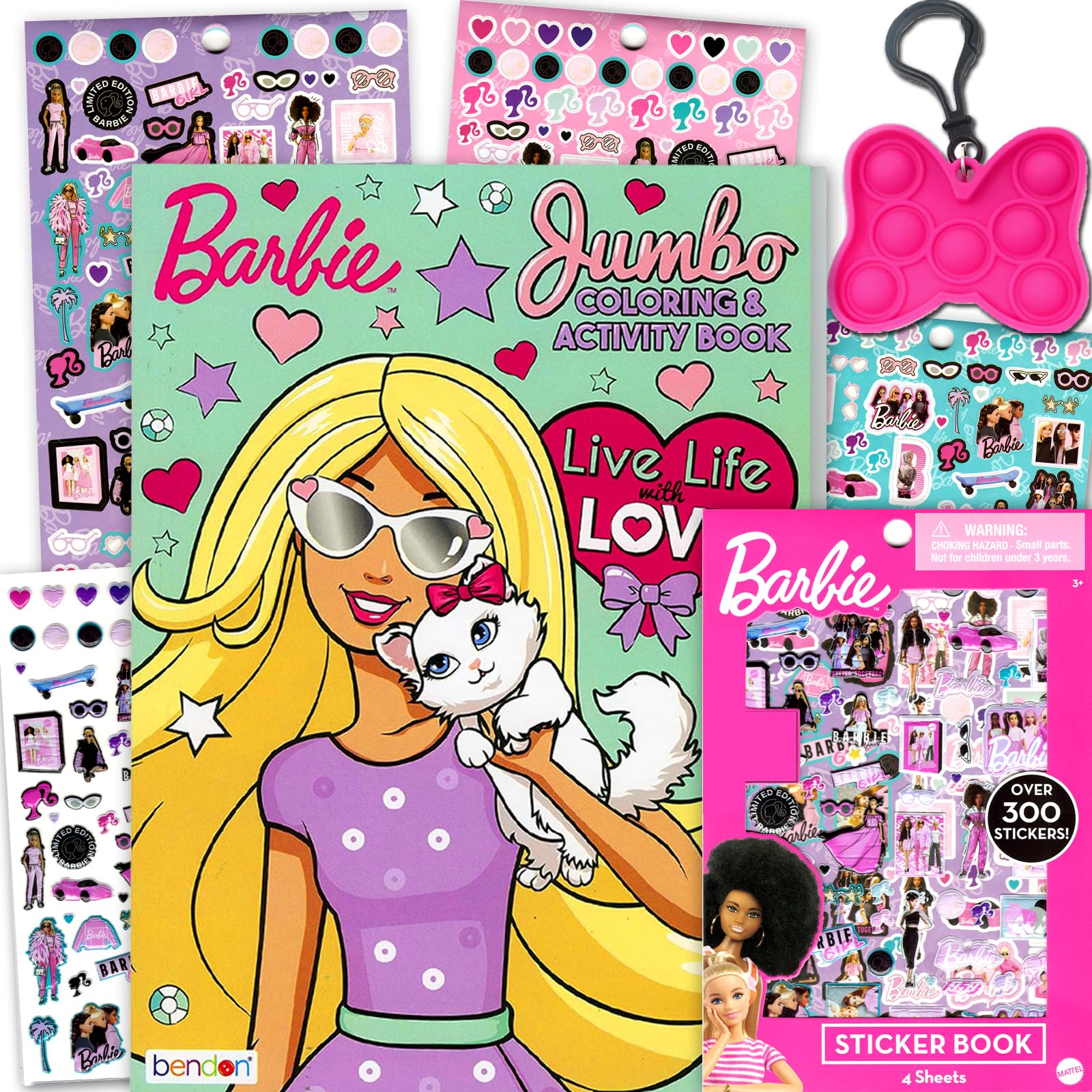 Bendon Barbie Coloring Activity Book and Sticker Set for Kids