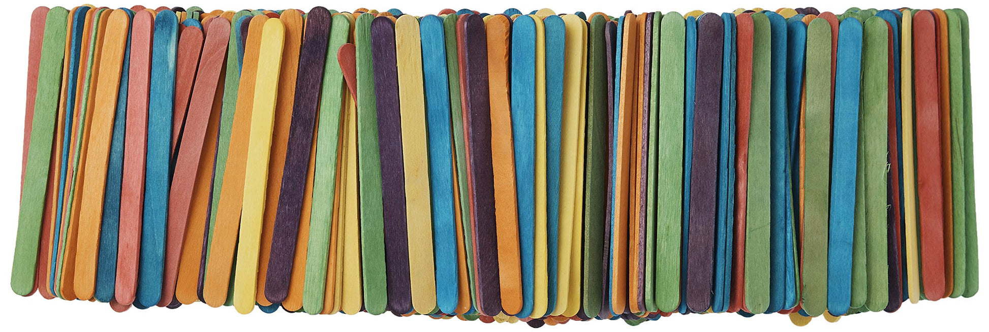 Eco Craft Stix - ECS 114st Colored- 500ct -ECS 114st 4.5 Colored Wooden Craft Sticks - Pack of 500ct