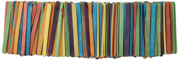Eco Craft Stix - ECS 114st Colored- 500ct -ECS 114st 4.5 Colored Wooden Craft Sticks - Pack of 500ct