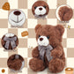 Vanlinny New Teddy Bear Stuffed Animal, Valentines Day Gifts For Kids Her Him Girlfriend Boyfriend, 8 Soft Stuffed Bear Plush To