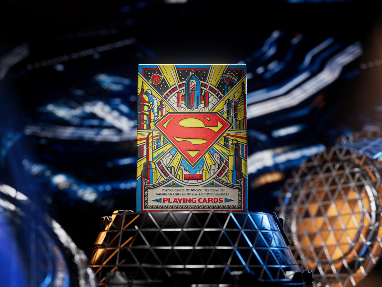 Theory11 Superman Playing Cards, Premium Playing Cards, Poker Size Standard Index, Luxury Playing Cards
