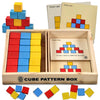Skillofun Wooden Cube Pattern Puzzle Box | Blocks For Kids | Kids Learning Toys | Cube Puzzle Toddler Toys | 3D Building Blocks 