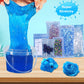Premade Crystal Slime Blueberry Blue Jelly Cube Glimmer Crunchy Slime, Includes 6 Sets Of Slime Add-Ins, Party Favors For Kids, Sensory And Tactile Stimulation, Stress Relief, For Girls & Boys